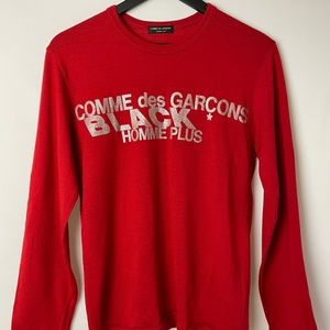 Comme des Garçons Homme Plus Red Wool Long Sleeves - pre-owned